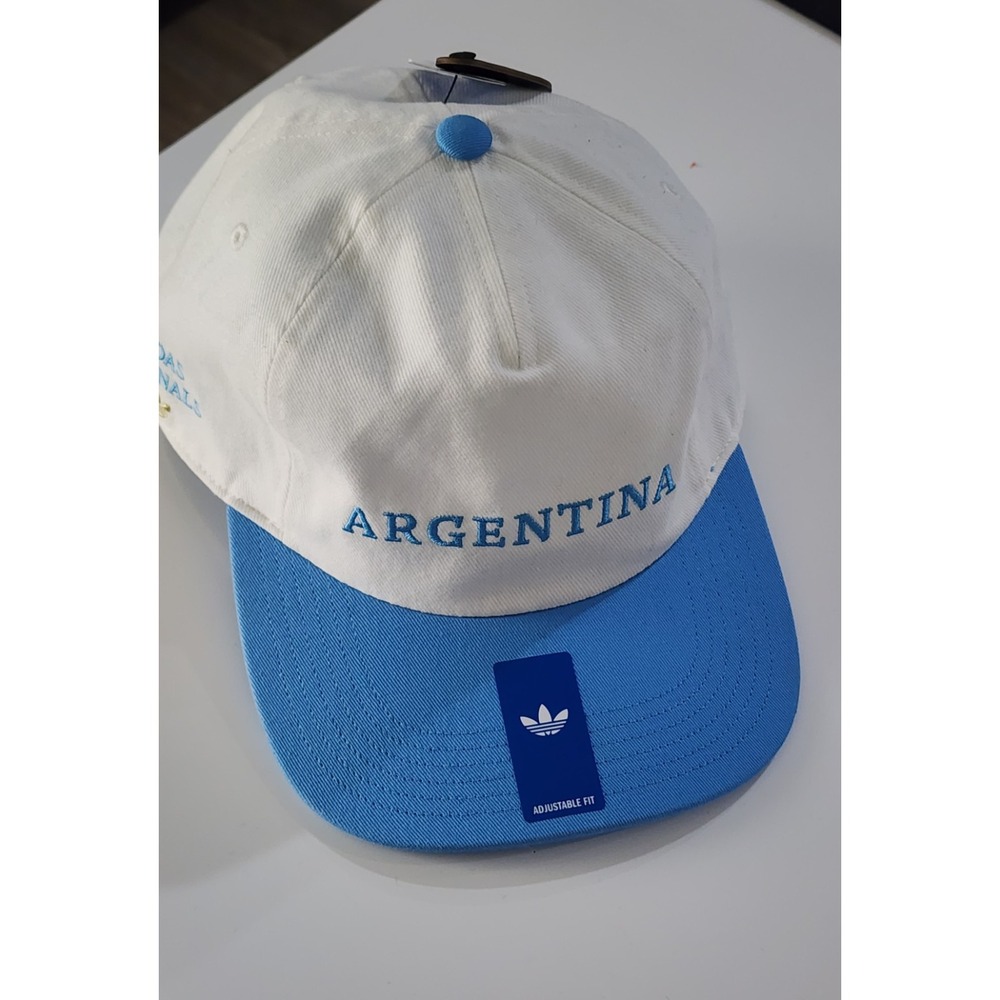 $32 NWT Adidas Argentina World Cup Tournament 5 Panel Adjustable Hat